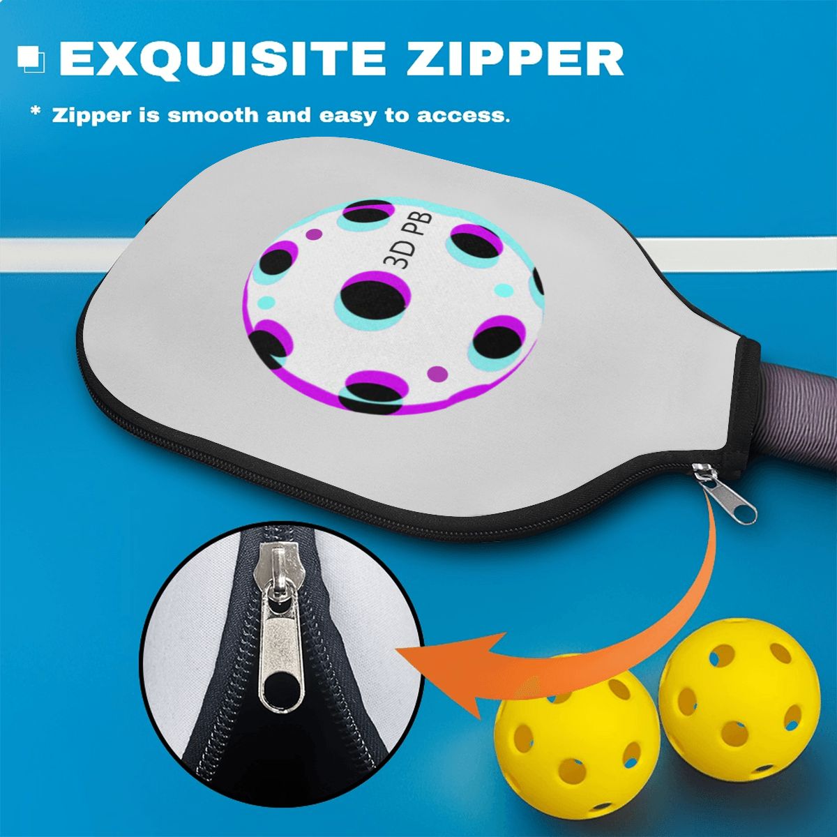 3D PB Pickleball Paddle Cover